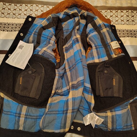 Legendary Whitetails Men's Concealed Carry Hideout Flannel Canvas Lined Jacket - Picture 2 of 6